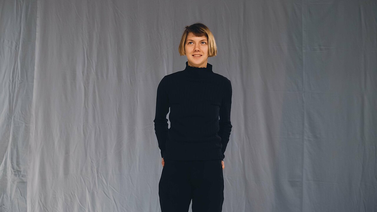 Portrait of Eliza Trefas, dressed in black