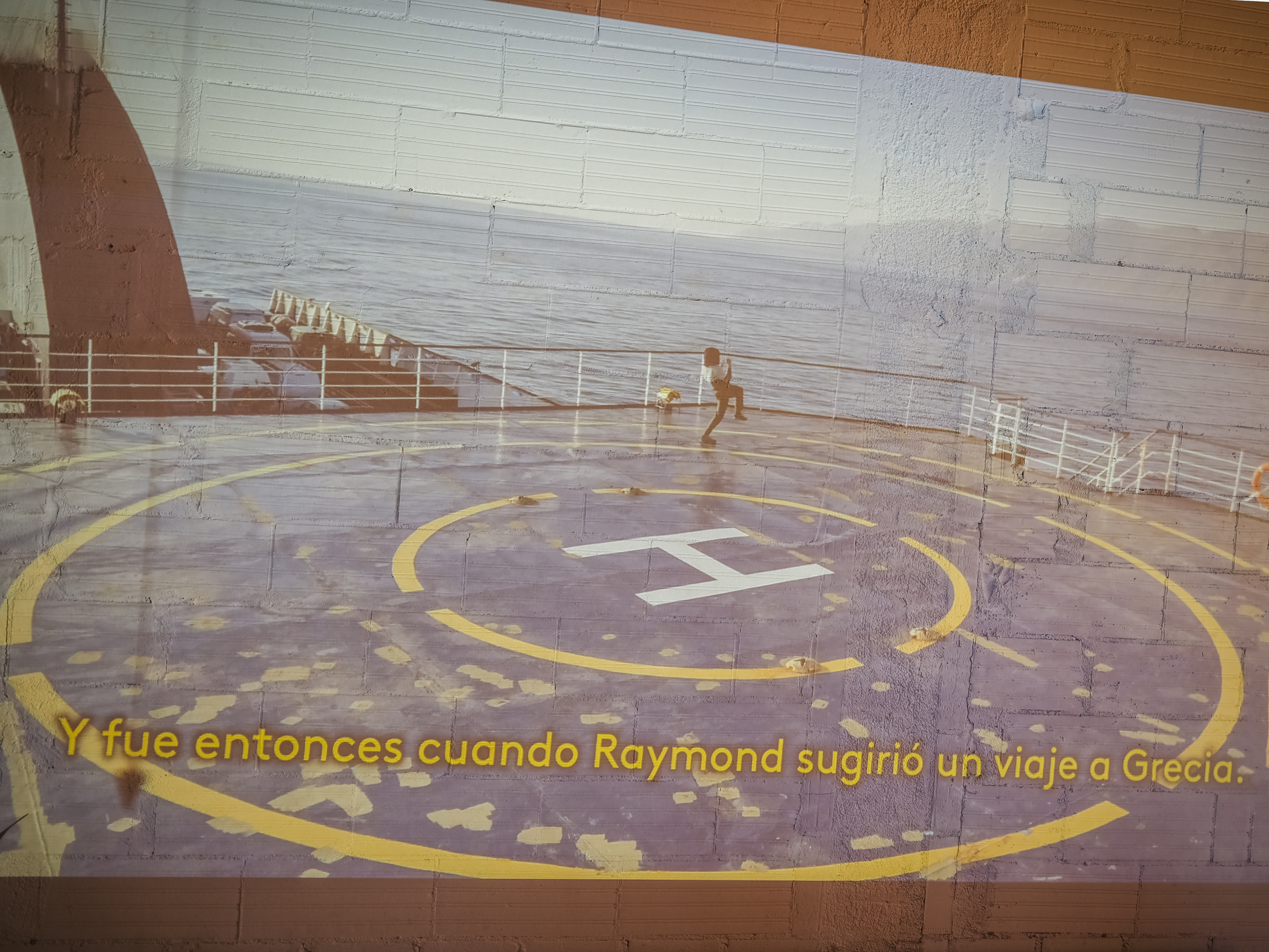 Person dancing on ship's deck